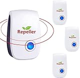 Mückenschutz Ultraschall Rattenabwehr insektenschutzmittel Elektronische Insektenschutzmittel Indoor Schädlingsbekämpfung Pest Control Repeller für Mücken, Kakerlaken, Motte, Mäuse, Ratten -4Stück