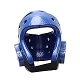 BESPORTBLE sparren Kopfbedeckungen Taekwondo Kopfschutz XS Boxhelm Kopfbedeckung Boxen Männer Gehörschutz Kickboxen Kinderhelm zum Boxen Stoßdämpfender Taekwondo-Helm Blue