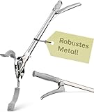 Praknu Müllzange aus Metall - Stabile und Robuste Greifzange für Müll 95cm - Ideal für Haushalt, Garten - Ergonomischer Griff - Kein Bücken notwendig