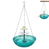 ETUCYNG Vogelfutter-Badewannen-Kombination, Vogelfutterspender und Badewanne für den Außenbereich | Vogeltränke für draußen mit Wasserbrunnen,Garten-Vogeltränke und Futterspender, Vogelbadschale für
