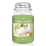 Yankee Candle Duftkerze im Glas (groß) | Vanilla Lime | Brenndauer bis zu 150 Stunden | Perfekt zum Muttertag | Geschenke für Frauen
