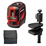 Einhell Kreuzlinienlaser TC-LL 2 G (selbstnivellierend, horizontale/vertikale grüne Laserlinien, digitale Wasserwaage, 1/4' Stativgewinde, inkl. Tasche & Universalklemme)
