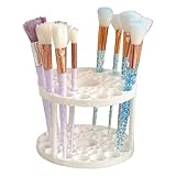 Kosmetikpinselhalter - Pinselhalter 45 Löcher Organizer für Pinsel | Runder Tisch-Organizer Staubdicht Kosmetikzubehör mit großer Kapazität für Lippenstifte