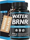 WATER BRNR - 5in1 Wasser Balance + Stoffwechsel Formel mit Vitamin B6, Brennnesselextrakt + Bindegewebe mit Kupfer, keine chemischen Entwässerungstabletten, Rosskastanienextrakt, 120 Kapseln