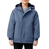 Winterjacken für Jungen, mit Fleece gefüttert, Puffermantel, Kinder, leicht, gesteppt, gepolstert, thermisch, wasserdicht, warm, Reißverschluss, Herbst-Outfits, Schuljacken, Oberbekleidung, 3–13 Jahre