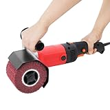 1580W Satiniermaschine mit Überlastschutz, 220V Bürstenschleifer Exzenterschleifer Poliermaschine, Walzenschleif-Funktion Bürstenschleifgerät für Oberflächen-Renovierung Holz Metall Edelstahl