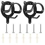 Sattelhalter Pferd, 2 Stück Trensenhalter Pferd, Klappbare Trensenhalter, Stabile Wandhalterung für Sattelkammer, Reitstall und Stall, Schwarz