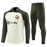 ZHSQASAXD 2324-2526 Saison Herren Fußball Trainingsanzüge Jacke-Hose-Set Trainingsanzug aus Jersey Männer Fußball Sweatshirt Sport-Trainingsuniform Jersey Outdoor-Fußballtrikot Set,H,M