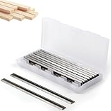 10 StüCk Hobelmesser 82mm,Elektrohobel,Hobelmesser Hss Set,82x5,5x1,2mm,Wendemesser,Passend FüR Bosch Hobel,Handhobel,Holzbearbeitungsmaschinen,Hobel Handhobel Holzbearbeitungsmaschine