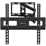 BONTEC TV Wandhalterung für 26-60 Zoll Flach- und Curved-Fernseher, Schwenkbar und Neigbar, Ausziehbare TV Halterung, Max. VESA 400x400mm, Bis zu 45kg, Perfekt für Eckmontage