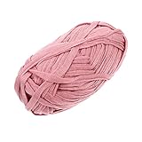 STOBOK 1 Rolle Flachleitungsverkabelung Armbänder Stricker Stich Häkelgarn Baumwollgarn Zum Häkeln Bausatz Ich Strickmaschine Handgemacht Buntes Baumwollgarn Bündeln Stoff Rosa Acryl