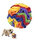 Schnüffelball für Hunde,Schnüffelteppich Schnüffelspielzeug Interaktives Hundespielzeug Intelligenzspielzeug Waschbar Futtermatte Geruchstraining Stressabbau für Kleine Mittelgroße Hunde Haustier,15cm
