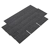 HaiYiZuhause Bitumen Dachschindeln, 3 m², 21 Stück Dachschindeln für Gartenhaus und Carport, Bitumen (Schwarz, Standardausführung)