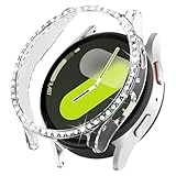 Glitzer Diamant Hülle für Samsung Galaxy Watch 7 Schutzhülle 40mm/44mm Damen,Hart PC Cover Leicht Kantenschutz Smartwatch Ersatzgehäuse Case für Galaxy Watch 7 Schutz[Kein Bildschirm][HD][Sensitive]