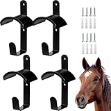 STFALI 4 stück Trensenhalter Pferd, Sattelhalter Pferd mit Rostschutz Beschichtung, Haken Pferd Tack, Metall Trensenhalter für Pferde, Reitstall, Sattelkammer