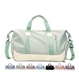 SOLOAD Sporttasche für Damen und Herren Weekender Carry On Workout Reisetasche Übernachtungs-Umhängetasche Leicht mit Schuhfach und Nassfach (Grün)