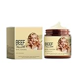 120 g TallowBalm Reines Rindertalg Hautpflege Talg Bio zur Hautpflege TallowCream Bio-Futtertalg für Gesicht/Körper PtM685 (Gold, 7.3x7.3x5cm)