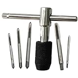 Gewindebohrer-Werkzeugset, T-Griff Gewindebohrer Set | Mechanischer Schraubengewindebohrer Set – T-Gewindebohrer, Ratschen-Gewindebohrer, Handgewindebohrer-Werkzeug-Set