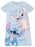 Disney Lilo und Stitch Schlafanzug | Angel Nachthemd Mädchen | Offizielle Stitch Merchandise | Blau 128