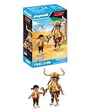 PLAYMOBIL Asterix 71545 Costa y Bravo und Pepe, mutiges Duo aus dem Asterix-Universum, inklusive Schwert und Steinschleuder, fantasievolles Spielzeug für Kinder ab 5 Jahren