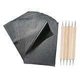 KALLORY 1 Satz praktisches Kohlepapier schwarzes Kohlepapier Konstruktionspapier Wärmeübertragungspapier Zeichenpapier Mode Kohlepapier Graphit-Transfer-Kohlepapier Hölzern Black