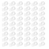 LRXIYODE 200 Stück Kabelschellen mit Schrauben Robuste Kunststoff Kabelhalter für Lichterketten und Stromkabel Schnelle Montage Vielseitige Seil-licht Befestigungsklammern Weiße Kabelclips