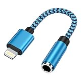 Lightning Klinke Adapter, 3,5mm Kopfhörer Adapter auf iPhone [MFi Zertifiziert] iPhone Aux Adapter kompatibel mit iPhone 14 Pro/14 Pro Max/14 Plus/14/13/12/11/SE/XS/XR/8, Dongle Audio Kabel Konverter