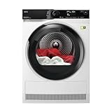 AEG Wärmepumpentrockner 8kg, Serie 8000 AbsoluteCare - Wolle- und Seidetrocknung, B, Enegiesparend, Mengenautomatik, Knitterschutz, Trommelbeleuchtung, Weniger Bügeln mit Reversierautomatik, TR8T75780