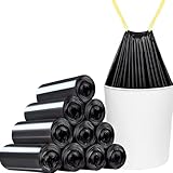 Toneco Müllbeutel 60L - MIT ZUGBAND - EXTRA BREIT & EXTRA STARK - 50 Beutel - reißfest & dicht - stabile Müllsäcke 60L - Fixierband Mülltüten -100% recycelt - für den Hausmüll - 2 Rollen à25 (50)