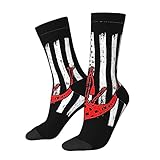KWQDOZF Lustige Socken, originelle Socken, Dudelsack, Dudelsackspieler, USA-Flagge, Pride, Unisex, Funky Socken, lässige Kleidersocken