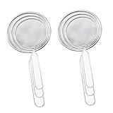 Sieb Küche,Dancepandas 6 Stück 3 Größen 8/10/12cm Küchensieb Edelstahl Passiersieb Edelstahl Sieb Feinmaschig Perfekt zum Sieben, Abtropfen Nudeln, Quinoa, Puderzucker, Gemüse, Obst, Tee