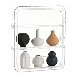Acryl-Vitrine – Etagen-Vitrine | Transparenter stapelbarer Aufbewahrungsschrank mit magnetischer Tür, abnehmbare Regale, staubdichter Organizer für Zuhause, Büro, Museum, Sammlerstücke, Figuren