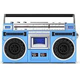 Tragbarer Kassettenspieler, Bluetooth-Boombox, AM/FM/SW1/SW2-Radio, Kassetten-Tape-Player-Recorder, unterstützt Speicher und USB, mit Kopfhöreranschluss und großem Lautsprecher, voller Stereo-Sound