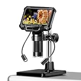 Bewinner 4,3-Zoll-LCD-Digitalmikroskop, 1000-fache Vergrößerung, 1080P 10MP-Kameramikroskop mit LED-Seitenlichtern, USB-Mikroskop für die Inspektion von Lötschmuck