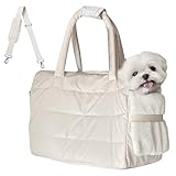 Transporttasche für Hunde und Katzen,Hundetasche mit Verstellbarer Schultergurt,47x32x22cm Tragetasche Schultertasche Katzenrucksack bis 8kg,Reisetasche für Haustiere