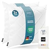 LILENO HOME 2er Set Kissenfüllung 40 x 40 cm - 95°C waschbares Innenkissen geeignet für Allergiker - Polyester Kisseninlet als Couchkissen, Sofa Kissen, Cocktailkissen und Kopfkissen