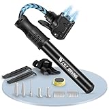 Mini Fahrradpumpen mit Presta & Schrader Ventil, Mini-Handpumpe, tragbare Luftpumpe mit Reparaturset, schnelle Reifenaufblaspumpe für Straßen- und Mountainbikes, Bälle etc. (Schwarz)