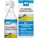 HG Schimmelentferner Spray 500 ml – Starker Reiniger gegen Schwarzschimmel & Flecken auf Wänden, Fliesen, Fugen, Silikon & Decken