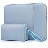 HYZUO 14-15 Zoll Laptop Tasche Set für MacBook Air 15 M3 M2, MacBook Pro 15, 15' Surface Laptop, XPS 15 Plus, Laptop Schutzhülle für 14 Zoll Dell HP Lenovo ThinkPad Asus Acer Notebook, Blass Blau