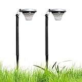 Tktouci Wasserdichte Solarleuchten für den Außenbereich - Solarbetriebene Beleuchtung Mit Solarenergie,Rasenleuchten,Für Terrasse, Hof, Pavillon, Auffahrt, Weg, Gehweg,
