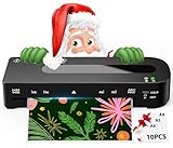 MAXDONE Laminiergerät A4 Laminiermaschine - Heiß und Kalt Laminiergerät 80-125 Mic mit 10 Laminierfolien, A4/A5/A6 Laminiergeräte Laminator 90-s Aufwärmen für Heimgebrauch Büro Schule Fotos (Schwarz)
