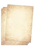 Edition Seidel Premium Briefpapier Vintage Altes Papier 25 Blatt DIN A4 120g/qm Motivbriefpapier Mittelalterliches Bastelpapier Urkunde Urkundenpapier Optik ähnlich Pergamentpapier