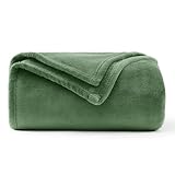 WAVVE Kuscheldecke Flauschig Decke Fleecedecke - Sofadecke 150x200 cm Wohndecke Couchdecke, Grüne Decke Weich Sofaüberwurf XL