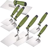Colorus Profi Maurerkellen Set - Maurer Werkzeug 7 tlg rostfrei Edelstahl | Putzkelle Maurerkellen Set | Maurerwerkzeug Maurerkelle Gipserspachtel Gipserkellen Verputzer Werkzeug Set Maurer