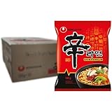 Nong Shim Instantnudeln Shin Ramyun – Koreanische Rindfleisch Ramen Suppe sehr scharf - schnelle Zubereitung – 20er Vorteilspack à 120g