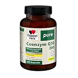 Doppelherz pure Coenzym Q10 200 mg pro Kapsel - Hochdosiert und nur einmal täglich - Pflanzliche Kapselhülle - vegan - 120 Kapseln