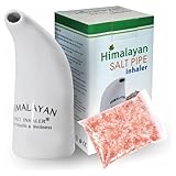 Vaster Moto Himalaya Therapy Rosa Salzinhalator natürliche Salzkristalle Salzinhalatoren für Erwachsene Keramikröhre gefüllt mit 100% reinem Salz Hygiene (Weiß)