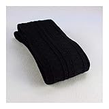 MEVZHH Verdicken Warme Baumwollstrümpfe Oberschenkel Hoch Über Das Knie Socken,Für Weibliche Bodenfarbe Lange Socken,Strümpfe/Schwarz/Eine Größe