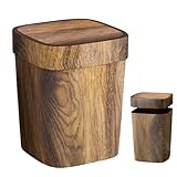 Generisch Mülleimer mit Deckel | Schwingdeckeleimer, 12Liter Kosmetikeimer Badezimmer-Mülleimer Für Waschraum Wohnung Wohnzimmer Ecke Landhaus Terrasse