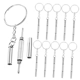 Hemobllo 20St 3 in 1 Schraubendreher brillen befestigungsset Mini-Schlitzschraubendreher werkzeug-set uhr reparaturset Gläser zubehör für tablets Reparaturwerkzeug für Brillen Stahl Silver